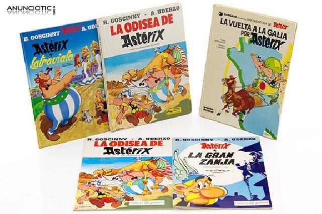 Lote de 5 c&oacute;mics de ast&eacute;rix