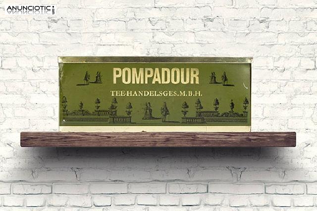 Caja met&aacute;lica pompadour. a&ntilde;os 50