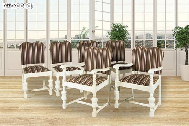 Conjunto sillas y sillones. a&ntilde;os 80