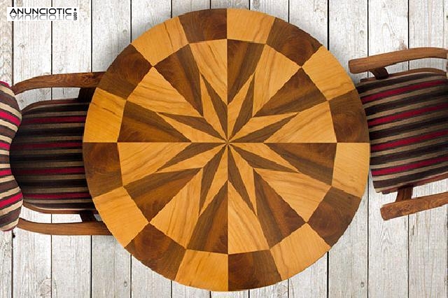 Mesa n&aacute;utica redonda. a&ntilde;os 50