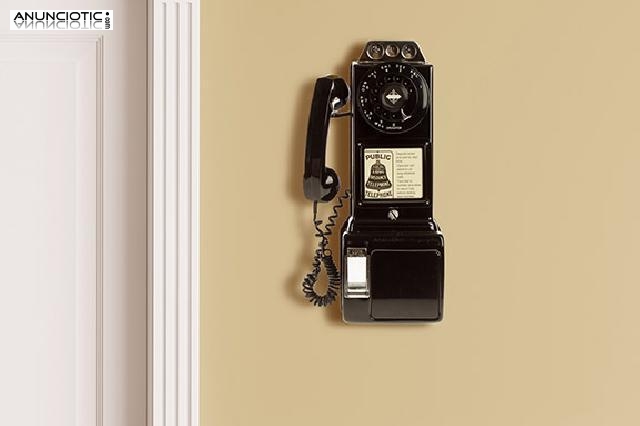Tel&eacute;fono p&uacute;blico antiguo western electric