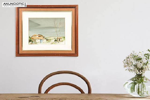 Acuarela r&uacute;stico gallego