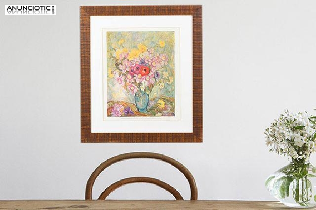 L&aacute;mina "mornal flowers in blue vase".