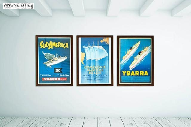 Carteles n&aacute;uticos enmarcados