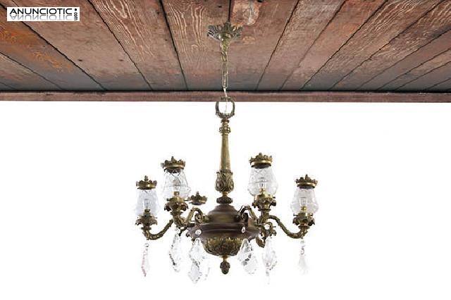 L&aacute;mpara seis brazos. a&ntilde;os 20.