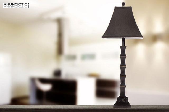 L&aacute;mpara sobremesa negra. vintage