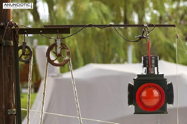 Farol de tren rojo. a&ntilde;os 20