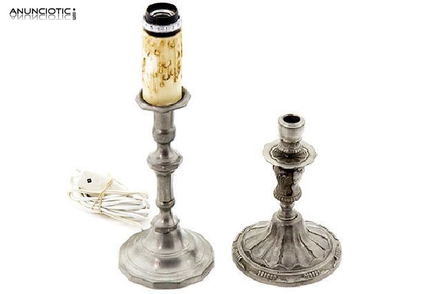 Candelabros de esta&ntilde;o. l&aacute;mpara vintage