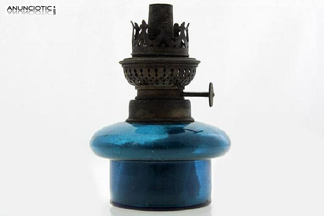 L&aacute;mpara quinque cristal azul