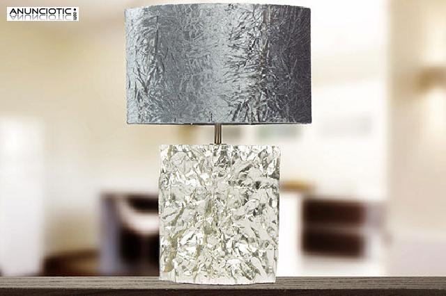 L&aacute;mpara sobremesa pie plata. vintage