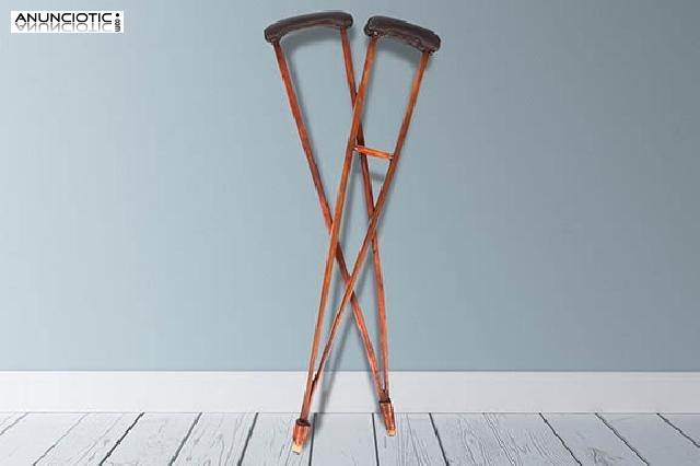 Muletas de madera. a&ntilde;os 50.