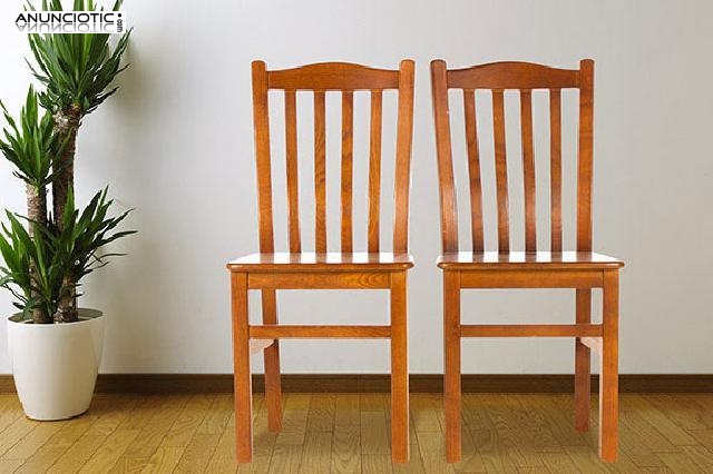 Pareja de sillas de casta&ntilde;o. vintage