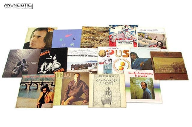 Lote de 15 vinilos de canci&oacute;n en catal&aacute;n