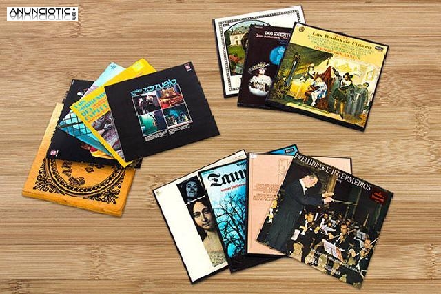 Lote de 30 vinilos de &Oacute;pera y zarzuela