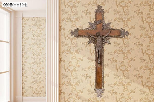 Crucifijo de madera. a&ntilde;os 60