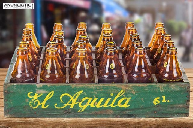 Caja de cervezas "el &Aacute;guila" a&ntilde;os 50