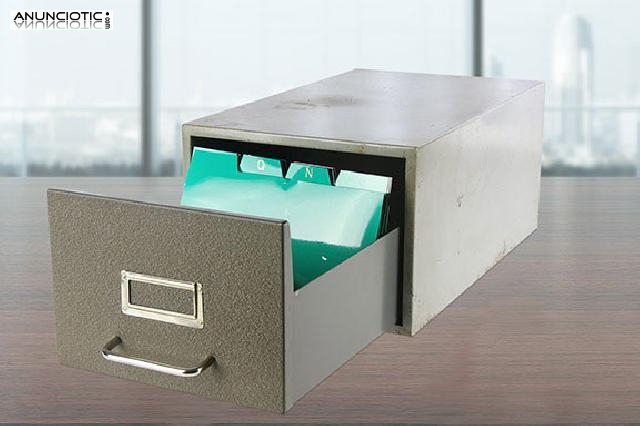 Peque&ntilde;o archivador metal. a&ntilde;os 50