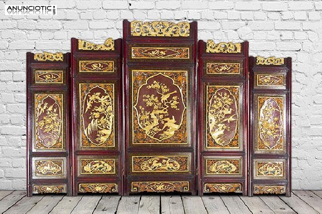 Biombo de estilo japon&eacute;s. a&ntilde;os 30.