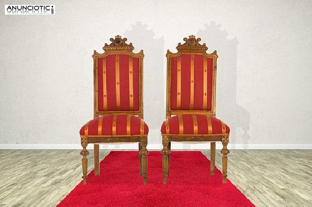 Pareja sillas de nogal. a&ntilde;os 30