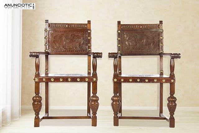 Pareja de sillones castellanos. a&ntilde;os 50