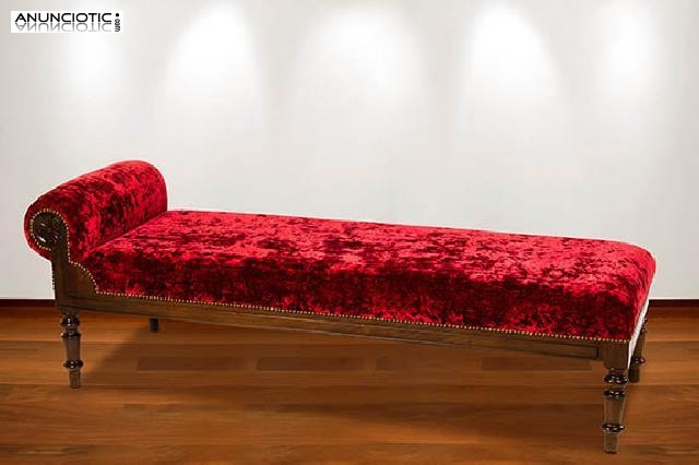 Chaise longue de terciopelo. a&ntilde;os 20