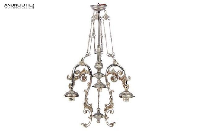 L&aacute;mpara tres brazos vintage