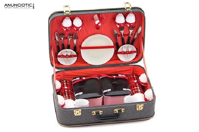 Maleta pic-nic a&ntilde;os 60