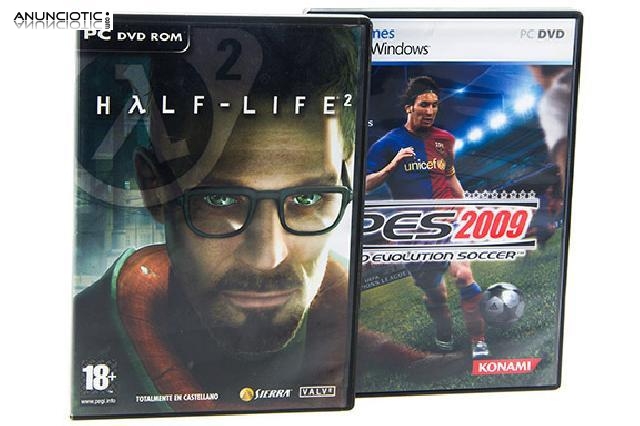 Pack juegos half life 2 y pes 2009 (pc)