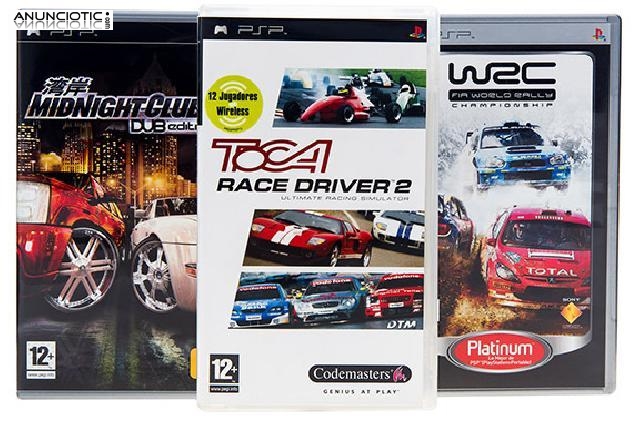 Pack juegos de conducci&oacute;n+pro evolution 6  (psp)