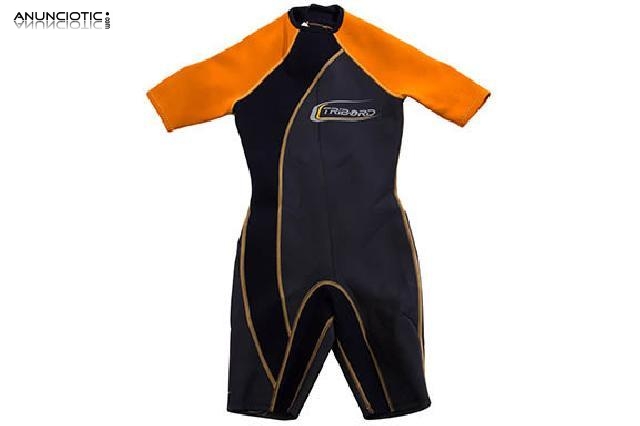 Neopreno tribord negro y naranja. talla 14-16 a&ntilde;os