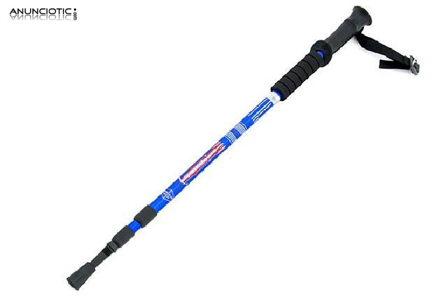 Bast&oacute;n de apoyo trekking aluminio azul