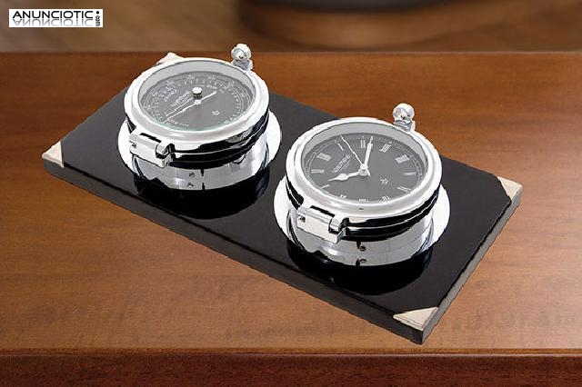 Conjunto reloj y bar&oacute;metro wempe