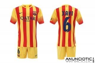 adulto camiseta de f&uml;&sup2;tbol 16euro/set, 2013-2014 barcelona lejos Xavi-6