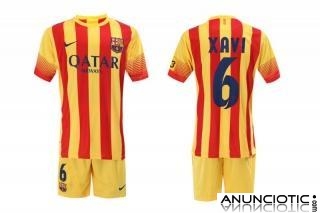 adulto camiseta de f¨²tbol 16euro/set, 2013-2014 barcelona lejos Xavi-6