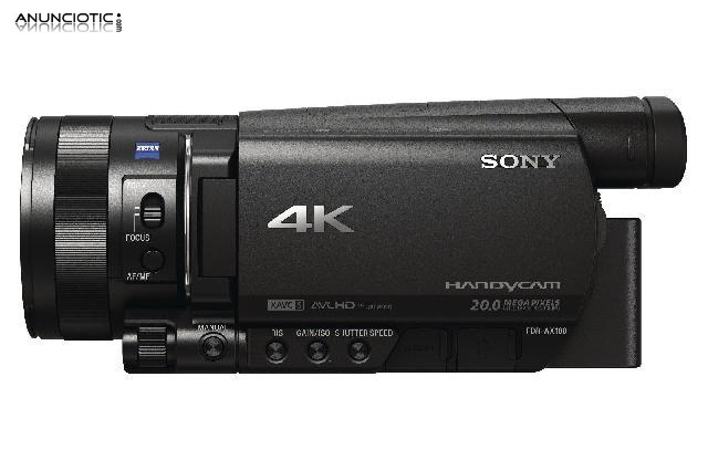Sony FDR-AX100E 4k Videoc&aacute;mara HD Handycam