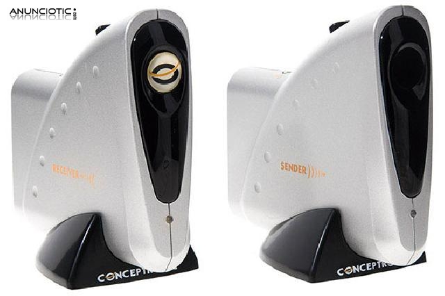 Transmisor de audio y v&iacute;deo sin cables marca concentronic con caja