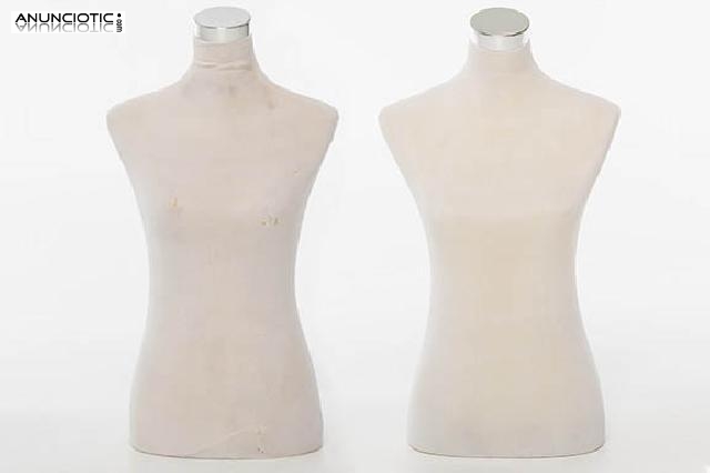 2 maniqu&iacute; medio cuerpo mujer