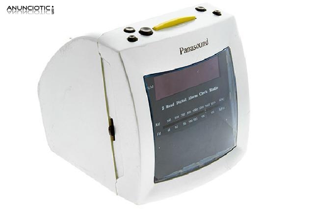 Radio el&eacute;ctrica cuadrada color gris