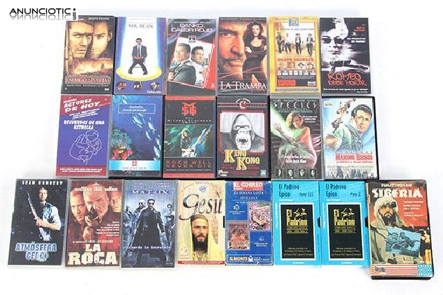Pack de 20 vhs vhs libros, c&oacute;mics, cine & m&uacute;sica