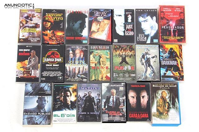 Pack de 20 vhs acci&oacute;n