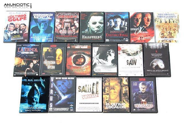 Pack de 18 dvds dvd libros, c&oacute;mics, cine & m&uacute;sic