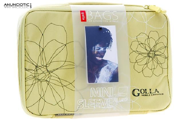 Bolsa tela para port&aacute;til line green