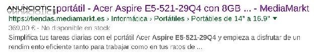 Port&aacute;til acer 8gb ram 1000gb memoria