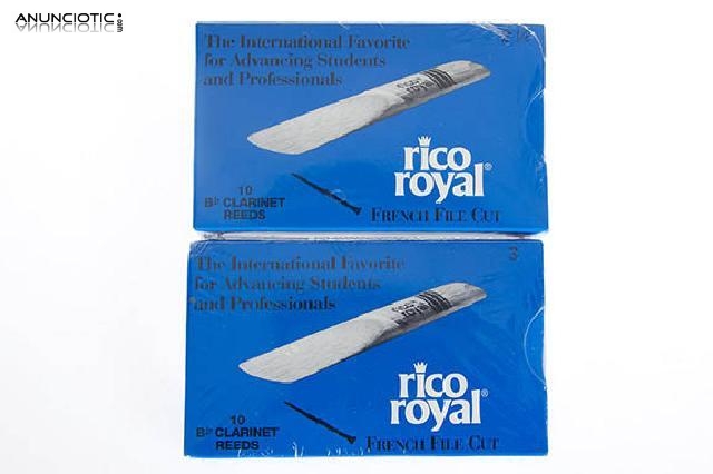 Ca&ntilde;as rico royal french file cut para clarinete