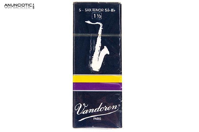 Caja de 5 ca&ntilde;as vadoren para saxo tenor dureza 1.5