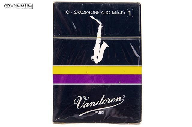 Caja de 5 ca&ntilde;as vadoren para saxo tenor dureza 1