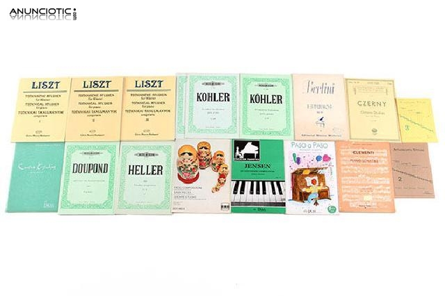 Lote de 16 t&iacute;tulos para piano