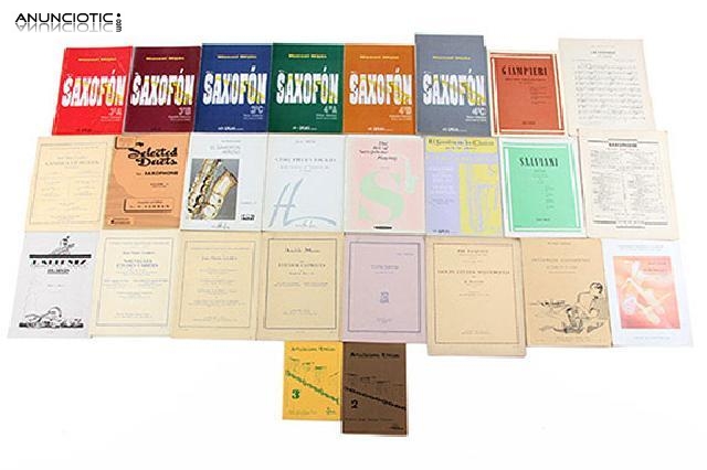 Lote de m&eacute;todos para saxof&oacute;n
