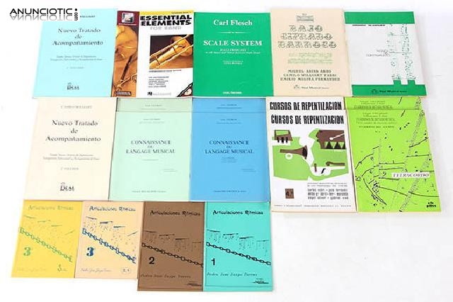 Lote de 18 libros de aprendizaje musical