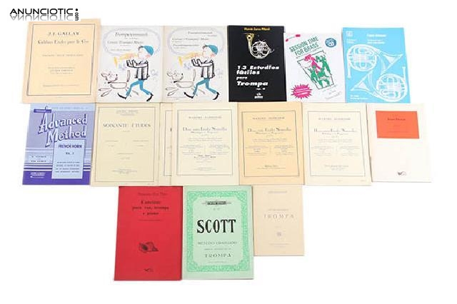 M&eacute;todos y partituras para trompa